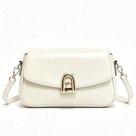 Women's Classic Flap Shoulder Bag Crossbody Purse with Metal Lock Closure