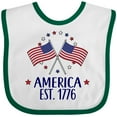 thumbnail image 3 of Inktastic America Est 1776 4th of July Boys or Girls Baby Bib, 3 of 4