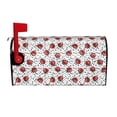 thumbnail image 2 of Lsque Red Ladybugs On Black Dotted Mailbox Cover Standard Size ,Magnetic Mailbox Covers Post Wraps Letter Box Cover -25.5x21 in, 2 of 9