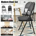thumbnail image 4 of Demi Bonn 6 Pack Folding Chairs Portable Padded Office Kitchen Dining Chairs, Black, 4 of 9