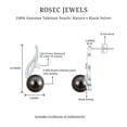thumbnail image 4 of Rosec Jewels Tahitian Pearl Drop Earring with Screw Back - 15 Carat - AAA Quality - Pearl Diamond Earrings - with Jewelry Box, 18K White Gold, 4 of 6