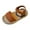 Brown, variant on Girl Sandals - Flower Girl Dress Shoes Open Toe Little Kid Summer Flats Orange for Size 4.5