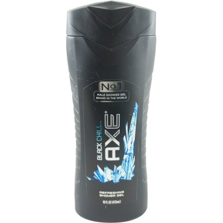Axe Revitalizing Shower Gel, Black Chill 16 oz (Pack of