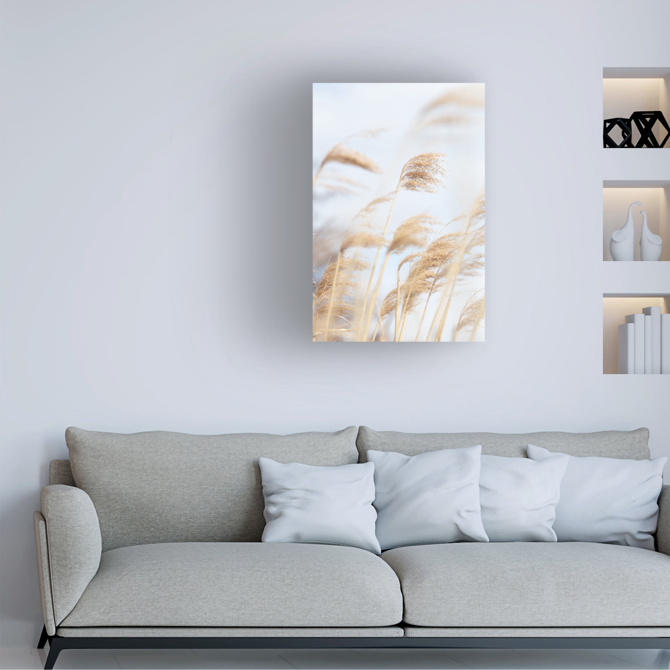 Trademark Fine Art Pictufy Studio Grass Reed And Sky 2 Canvas Wall Art