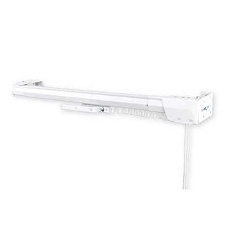 Heavy Duty Traverse Rod One Way Cord Right 66 120 Inch White