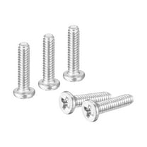 M1.4-0.3 x 6mm 20Pcs Metal Flat Round Head Screws Phillips Drive Machine Bolt