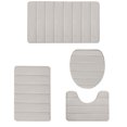 thumbnail image 3 of Sentmoon Rugs for Entryway Bath Mat Foam Bath Mat 4 Set Bathroom Rugs for 4 Pcs Toilet Mats Soft Comfortable Water Absorption Non Slide Thick Washable Easier To Dry Dark, 3 of 10