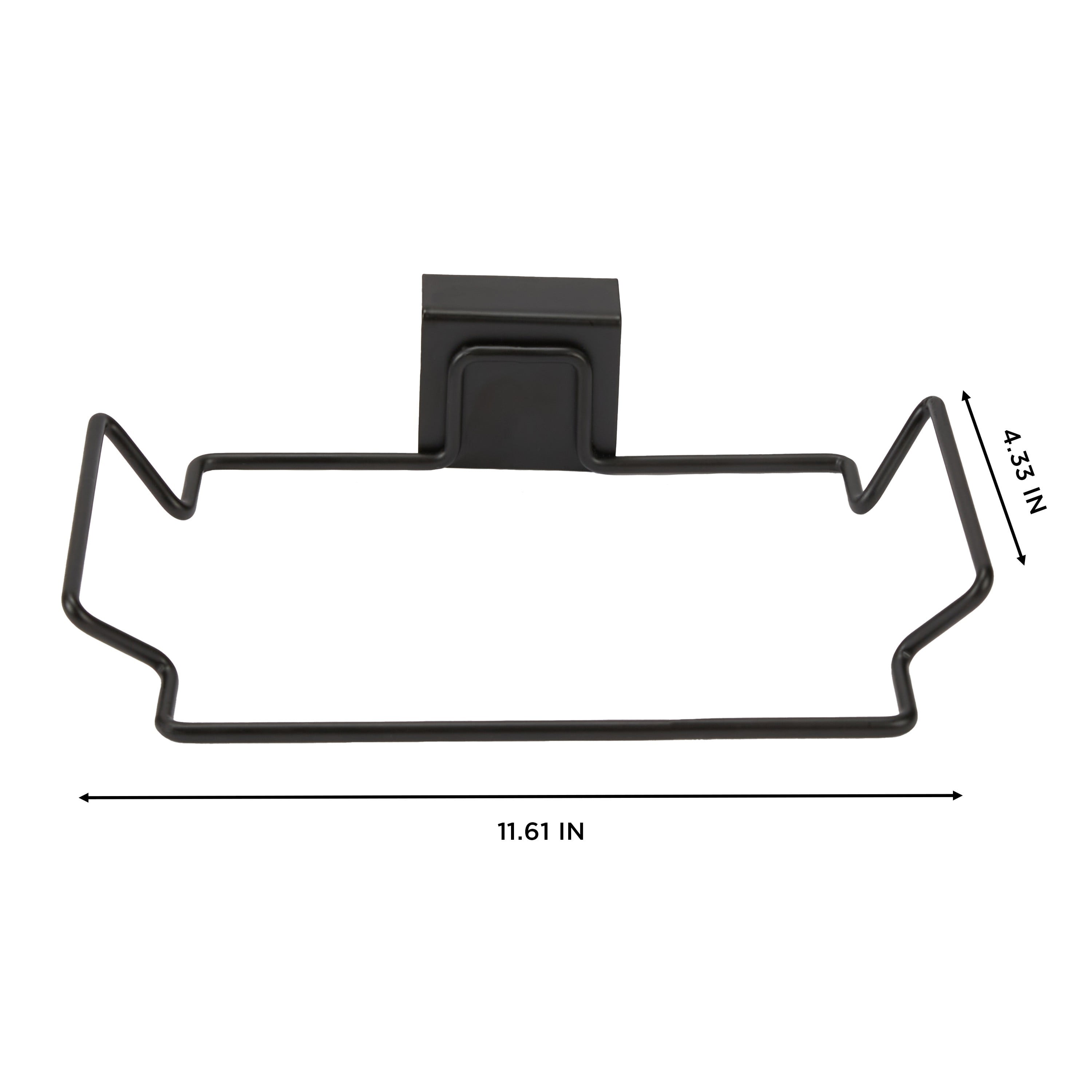 Kitchen Details Over the Counter Plastic Bag Holder in Matte black