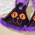 thumbnail image 6 of Cotton Halloween Romper Toddler Baby Girls Halloween Jumpsuit Sleeveless Sling Flared Bottoms Pumpkin Romper, 6 of 6