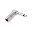 thumbnail image 2 of Unique Bargains 6.35mm Right Angle Double Core Male Guitar Audio Jack Plug Silver Tone, 2 of 2