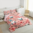 thumbnail image 3 of Castle Fairy Kids Kawaii Gnome 2pcs Bedding Comforter Set,Flower Mushroom Twin Comforter Sets,Love Heart Print Breathable Bedding Set,Lightweight Room Decor, 3 of 8