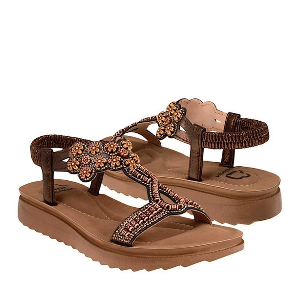 SANDALIAS DAMA NOMADAS 24604 TEXTIL CAFÉ NOMADAS 24604