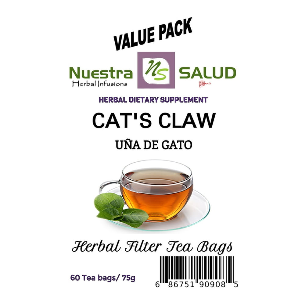 Cat's Claw Filter Tea Uña de Gato Value Pack (60 tea bags) Walmart