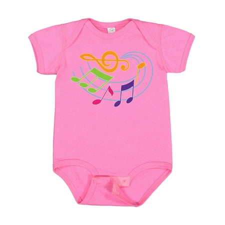 

Inktastic Music Notes Musical Gift Gift Baby Boy or Baby Girl Bodysuit
