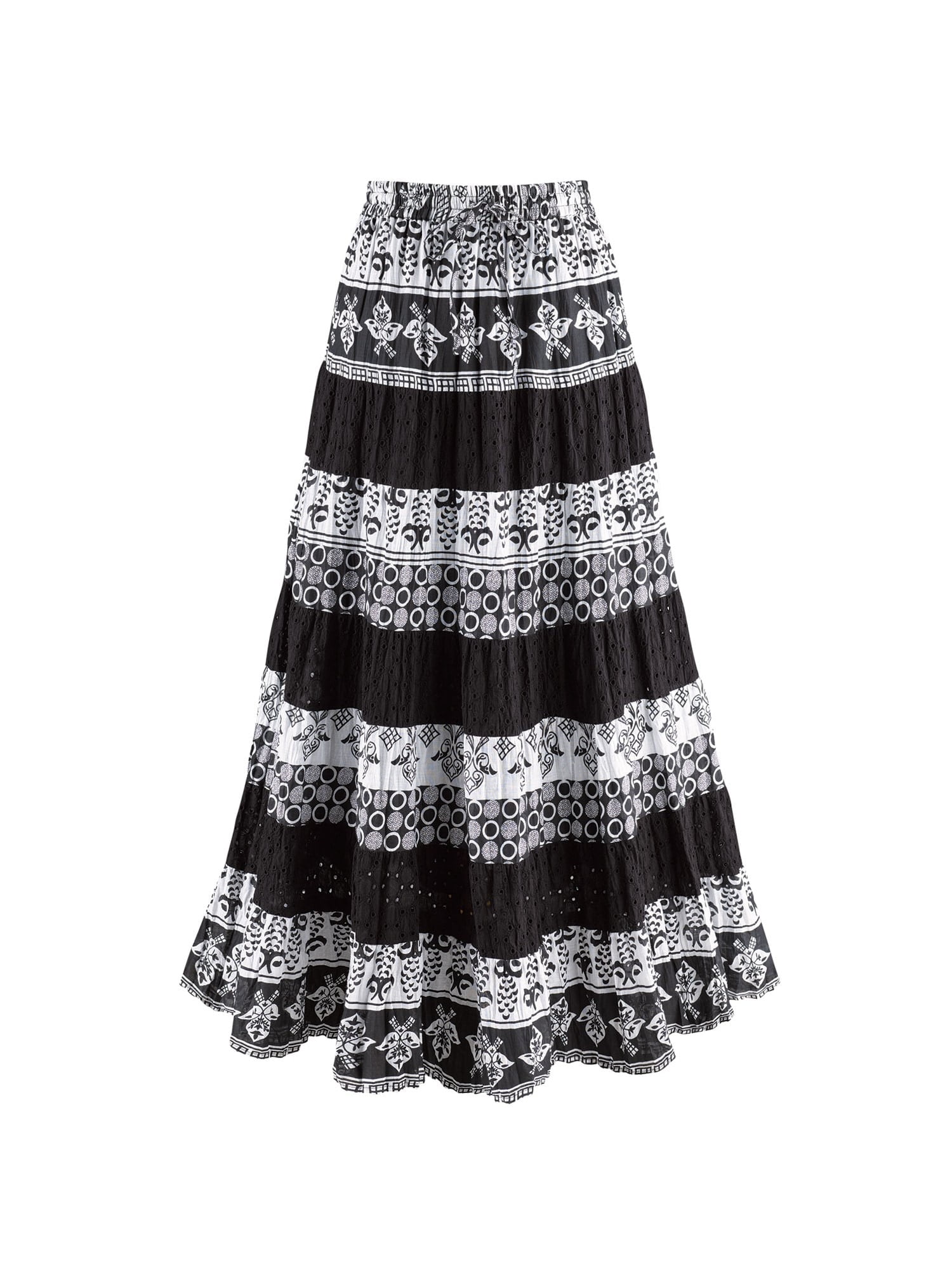 eyelet maxi skirt set
