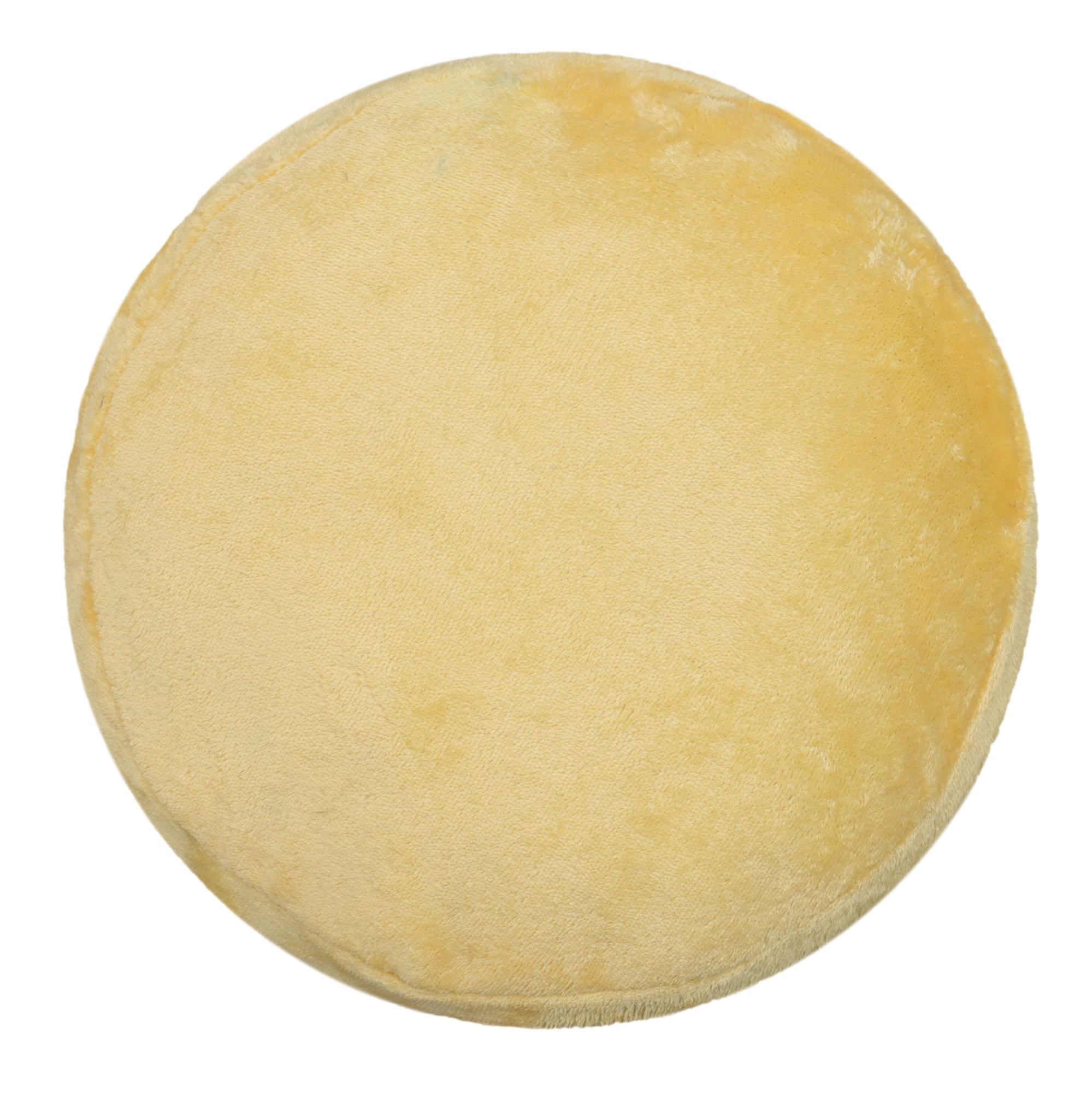Mainstays Plush Macaron Shaped Throw Pillow, 12" Round, Yellow