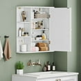 thumbnail image 4 of Costway Multipurpose Mount Wall Surface Bathroom Storage Cabinet Mirror White, 4 of 10
