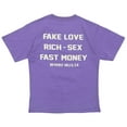 thumbnail image 2 of Homme + Femme Men's Hotel Beverly Hills Heavyweight Relaxed Boxy Fit Tee T-Shirt (X-Large, Purple), 2 of 2
