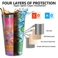 thumbnail image 3 of 16oz Tumblers Pioneer Flower Stainless Steel Vacuum Insulated Double Wall Travel Tumbler Cups Mug with Lid and Straw,Cleaning Brush for Coffee,Tea, 3 of 4