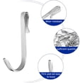 thumbnail image 3 of NOGIS 20 Pcs Snap On Hooks Wire Rack Hook Stainless Steel J Shaped Hooks Hanger Clip-on Hooks Hanging Sink Grid J Hook for Kitchen, Bedroom, Office, Wire Shelf (Silver), 3 of 7