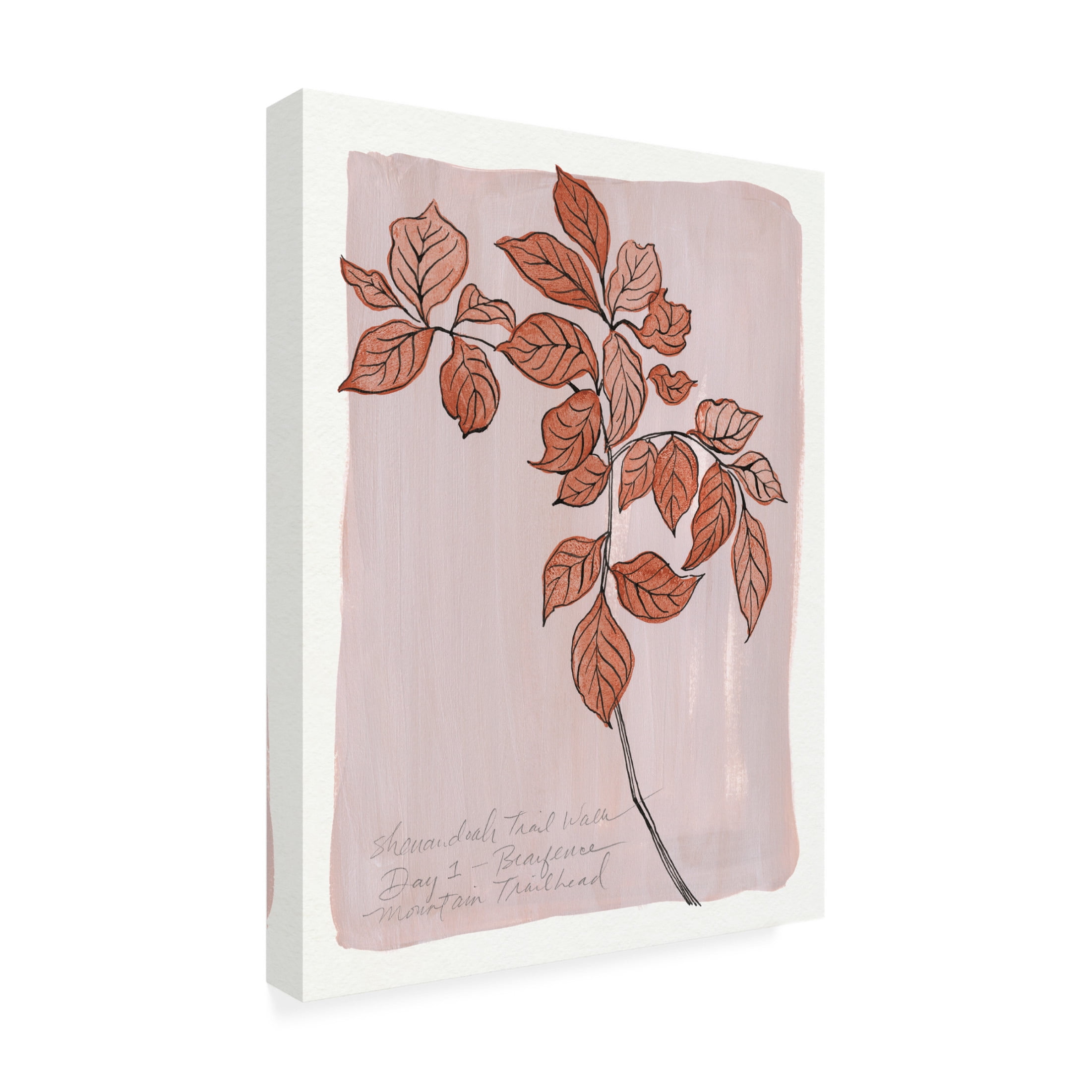 Canvas Wall Art - Laura Marr 'Trail Walk Journal I' Wall Art for Living Room, Bedroom, or Office Décor by Trademark Fine Art - 35 x 47 Inches