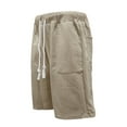 thumbnail image 4 of BLCHUNen Mens Summer Beach Shorts Drawstring Elastic Waist Breathable Casual Shorts with Pockets, 4 of 9