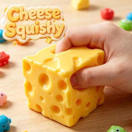 STGRGFHY Cheese Squishy,Cheese Squishy Stress,1.6-Inch,Butter Squishy Slow Rising Stress,Dumpling Squishy,Toothpaste Squishies,Red Apple Squishy,Slow Rising Squishing. yellow