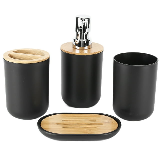 Oubit Bathroom Supplies,4Pcs Bathroom Accessory Set Toothbrush Cup Smooth Toothbrush Cup Versatile Functionality