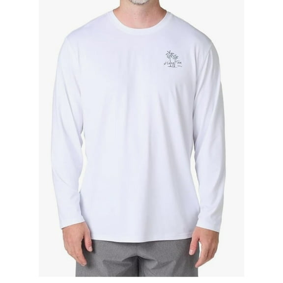 Hang Ten Men's Long Sleeve Sun Tee White