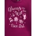thumbnail image 2 of Holiday Time Girls Graphic Tee and Pants Pajama Set, 2-Piece, Sizes 4-18, 2 of 3