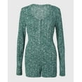 thumbnail image 4 of Placket Front Onsie in Emerald Green, 4 of 5