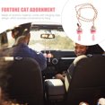 thumbnail image 2 of 1 par de colgantes creativos de cerámica estilo japonés con forma de gato de la suerte para coche., 2 of 8