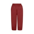 thumbnail image 5 of Aloohaidyvio No Boundaries Pants for Women,Fashion Women Summer Casual Loose Pockest Elastic Waist Solid Trousers Capris Pants, 5 of 5