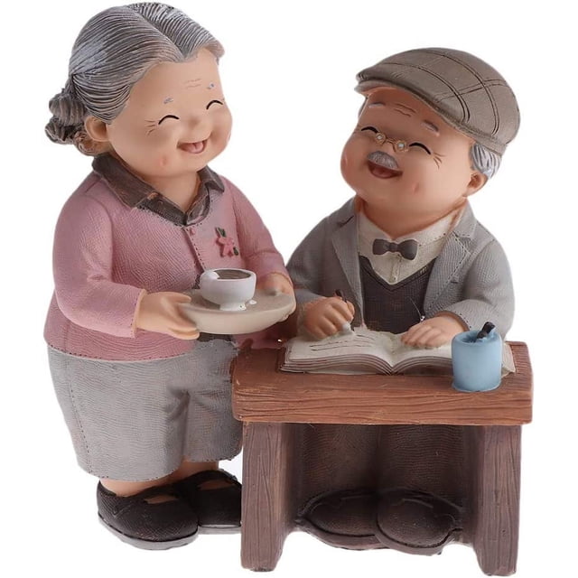 Figura de pareja casada antigua JanHm estatuas decoración de adornos de jardín para el hogar