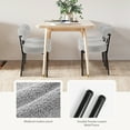 thumbnail image 5 of SWEETCRISPY Dining Chairs, Upholstered with Boucle Fabric, Ergonomic Backrest, Matte Black Metal Legs, Set of 4, Gray, 5 of 10