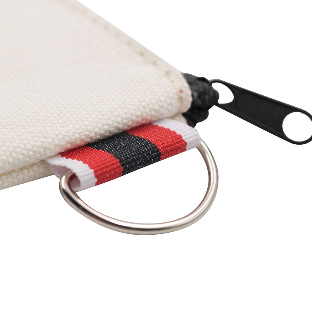 Muka 12 Pack Coin Purse with Carabiner Cotton Canvas Pouch 4-1//4 x 4-1//4 Inches