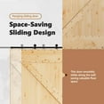thumbnail image 5 of vidaXL NARVIK 33.5"x82.7" Solid Pine Wood Sliding Barn Door, Natural Brown, No Hardware Kits, 5 of 9