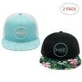 thumbnail image 4 of BASSDASH 2 Pack Flat Brim Trucker Cap Adjustable Snapback Hat Mesh Back For Men Women Fishing Hunting, 4 of 5