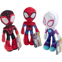 Marvel Spidey & His Amazing Friends 8" Plush Set - Spiderman, Miles Morales & Ghost 3 Pack - Officially Licensed - Stuffed Animal Toy Figure Gift for Kids