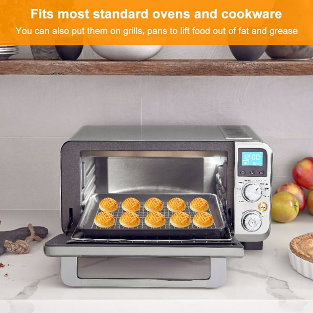 2Pcs Cooling Rack Stainless Steel Oven Safe Grid Wire Cookie Cooling Racks for Baking Cooking 11.81 9.05in Walmart