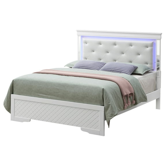 Passion Furniture PF-G6790C-KB3 Verona Silver Champagne King Panel Beds