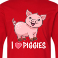 thumbnail image 4 of Inktastic I Love Piggies Cute Pig Long Sleeve Youth T-Shirt, 4 of 5