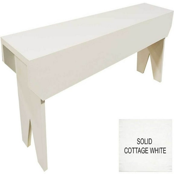Contemporary Home Living 4' Cottage White Modern Style Simple Bench