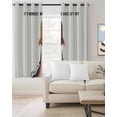thumbnail image 2 of Cartoon Rockets Kitchen Curtains Letters It's Monday We Have Lift-off Cafe Short Curtains for Bathroom Blackout Window Curtain Grommet Small Window Treatment Drapes for Bedroom Living Room 42"x45"x2, 2 of 9