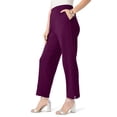 thumbnail image 3 of Roaman's Women's Plus Size Soft Knit Straight-Leg Capri Pant, 3 of 3
