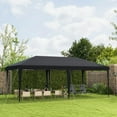 thumbnail image 3 of Barara King Gazebo, Outdoor Canopy Shelter,10' x 20' Pop Up Canopy Tent, Upgraded Heavy Duty Tents for Parties with Carry Bag, Black, 3 of 11