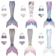 thumbnail image 1 of 3pcs Mermaid Tails Kids Swimsuit Costumes With Monofins Bikini Swimming Cosplay Little Mermaid Tail For ChildrenXXL(145-155cm height), 1 of 4