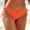 Orange, variant on Bestselling Swimsuit Women's Sexy Solid Color Swimwear Slim Bikini Straped Swimming Trunks