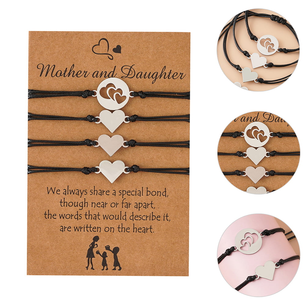 Mom Daughter Bracelet, Wax Cord Bracelet, Mommy and Me Bracelet, Bracelet  With Stars, Mom and Daughter Matching Jewelry, String Bracelet 