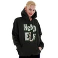 thumbnail image 4 of Funny Christmas Head Elf Candy Cane Hoodie Sweatshirt Women Men Brisco Brands S, 4 of 6